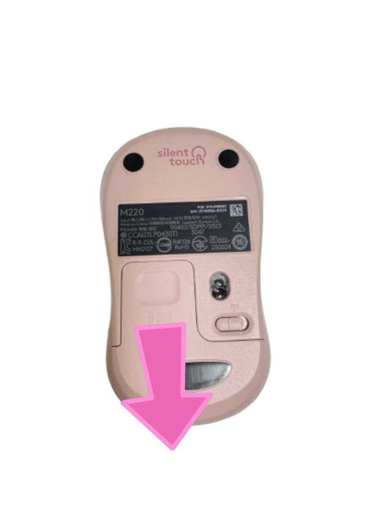 筆者のマウス裏側