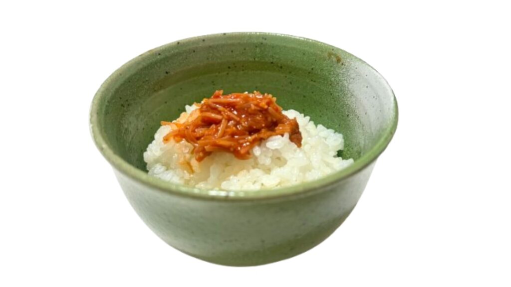 明太子なめ茸ごはん写真