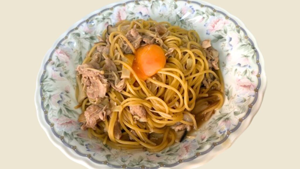 かきだし塩使用パスタ写真